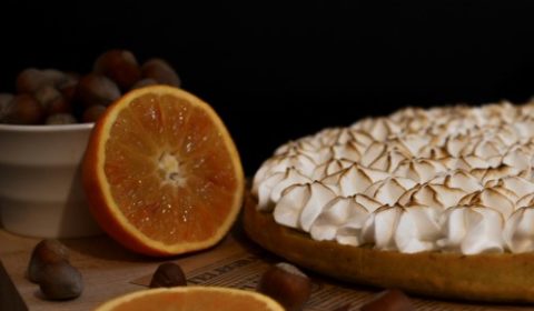 Tarte orange sanguine meringuée (6)